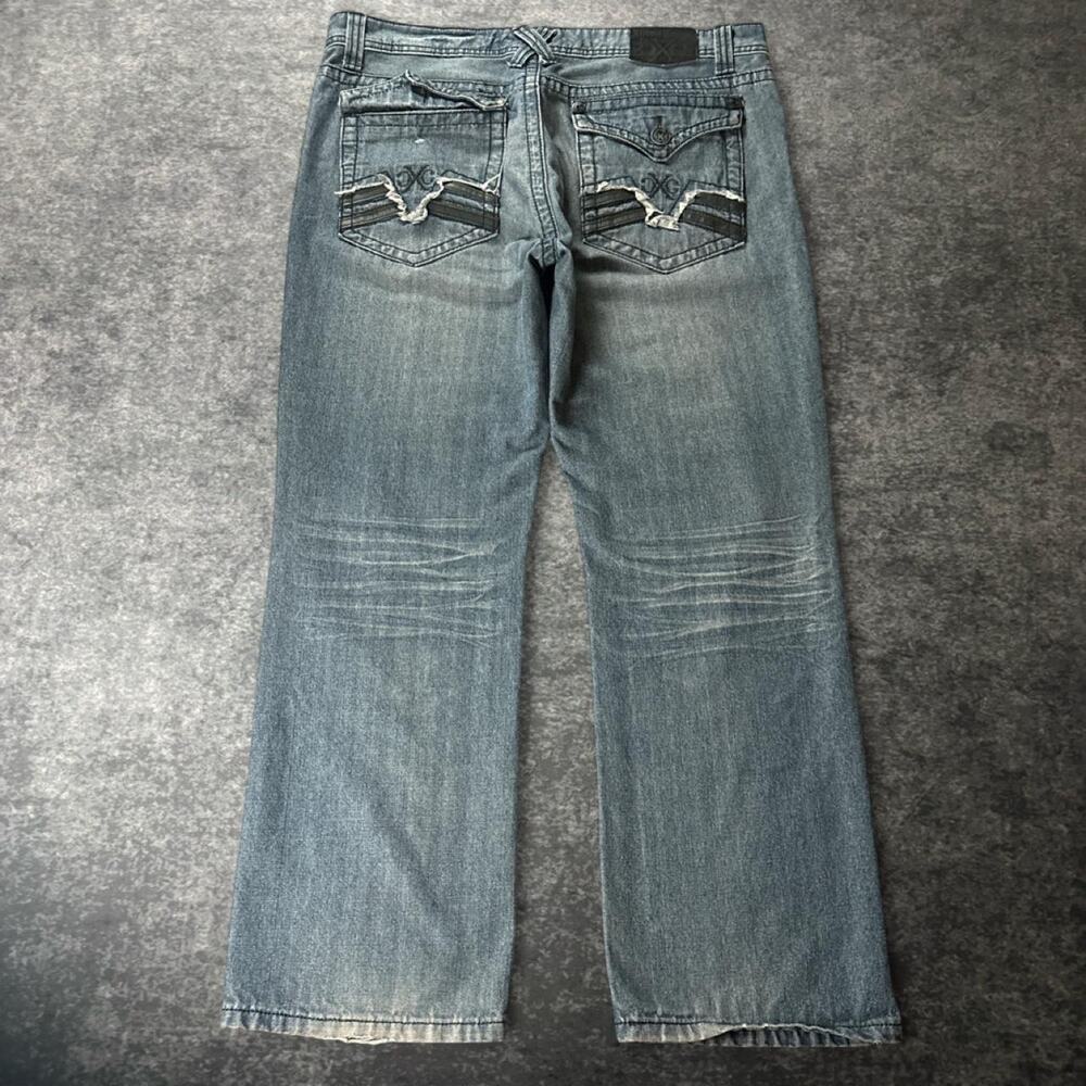 Vintage Xtreme Couture Men’s Size 36 Embroidered Flap Pocket Jeans Y2K Grunge